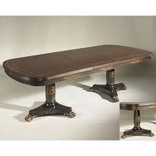 Maitland Smith Antique Mahogany Finished Veneer Dining Table Black And Gold Chinoiserie Painting Dining Table Dining Table Black Antique Inspired Furniture