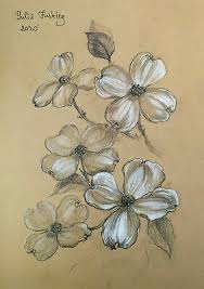 Disegni da colorare con animali libri da colorare vernice per design disegni di rose ricamo fiori pagine di libro da colorare alice nel paese delle meraviglie pagine da colorare per bambini. Ramo Con Fiori Di Corniolo Disegno Originale A Matita E Pastello Bianco Ebay