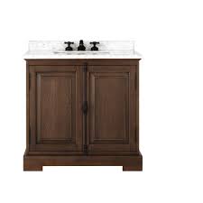 Use our interactive vanity configurator tool to design your custom vanity solution. Home Decorators Collection Clinton 36 In W Single Vanity In Antique Coffee With Natural Marble Vanity Top In White With White Sink 9785000800 The Home Depot