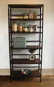 Metal kitchen shelves industrial look bar. Industrial Style Shelving Unit With Retaining Bar Shelving Unit Decor Industrial Style Industrial Style Furniture