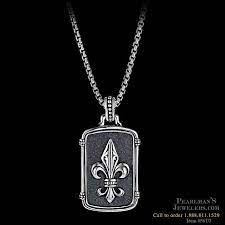Scott Kay For Men Mens Sterling Silver Fleur De Lis Necklace From Pearlman S Jewelers Mens Jewelry Mens Accessories Necklace Men Necklace