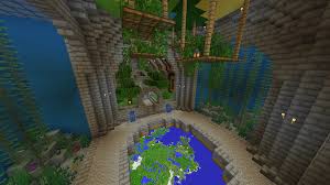 This base is very easy and pretty to build. I Made An Underground Garden With A Giant Map Minecraft