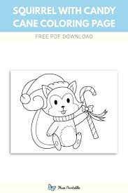 Free Printable Squirrel With Candy Cane Coloring Page Download It At Https Museprintables Com Download Co Candy Cane Coloring Page Coloring Pages Candy Cane