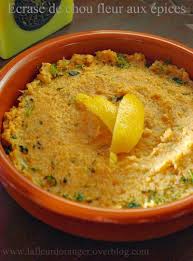 Ecrase De Chou Fleur Aux Epices Recettes De Cuisine Cuisine Marocaine Recette Marocaine