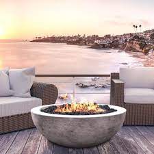 Moderno 4 Concrete Gas Fire Bowl 48 Outdoor Fire Modern Fire Pit Outdoor Fire Pit
