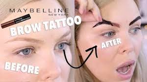 Does the maybelline tattoo brow easy peel off tint actually work? Maybelline Peel Off Brow Tattoo Does It Work Youtube