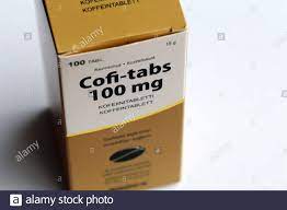 Cofi Tabs 100 Mg Koffeintabletten Medikamente Die Verwendet Werden Um Wach Zu Bleiben Und Durch Energischere Ersatz Fur Kaffee Energy Drinks Und Soda Nahaufnahme Des Bildes Stockfotografie Alamy