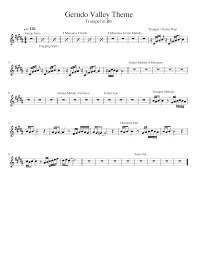 S Gerudo Valley Theme B Flat Trumpet Part From The Legend Of Zelda Ocarina Of Time Sheetmusic