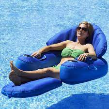Inflatable swimming floating chair pool float lounge ,adults water chair lounge, portable swimming pools hammock lounge chair water inflatable floating bed sofa (blue) 2.7 out of 5 stars 15. Leisure Cloud Fabric Covered Pool Lounger Pool Lounger Pool Cover Pool Floats