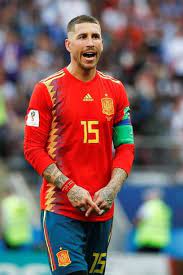 Sergio Ramos Of Spain Gestures During 2018 Fifa World Cup Russia Round Of 16 Match Between Spain And Russia At The Luzhniki St Fifa World Cup Fifa Sergio Ramos