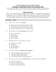 Convenience testing for structural pesticide applicators. Https Www Dph Illinois Gov Sites Default Files Publications General Standards Practice Exam 041116 Pdf