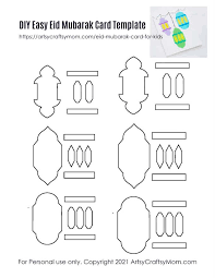 How to make eid greeting card at home step by step with pictures so that the process of making handmade ramjan mubarak card at will be easy for you. Diy Easy Eid Mubarak Card For Kids Artsy Craftsy Mom