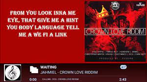 Crown love riddim torrents for free, downloads via magnet also available in listed torrents detail page, torrentdownloads.me have largest bittorrent database. Jahmiel Waiting Lyrics By Riciano Cirino Crown Love Riddim 2016 Youtube