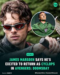 James Marsden says he's excited to return as Cyclops in Avengers: Doomsday