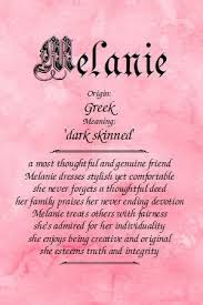 Meaning Of The Name Melanie Names With Meaning Meant To Be Names