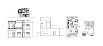 They all share this same basic layout featuring an open floor plan. Two Bedroom G 1 House Plan With Section And Elevation Autocad Dwg File Download The Dwg File Cadbull