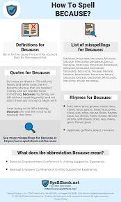 Check spelling or type a new query. How To Spell Because And How To Misspell It Too Spellcheck Net