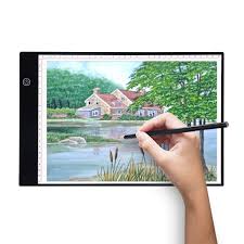 Ukon A4 Led Light Box Drawing Light Pad Art Tracing Xray Light Board For Tracer Kids Artists Diamond Painting With Dimmable Brightness For Embroidery Sketching Animation Stenciling A4 With Stand