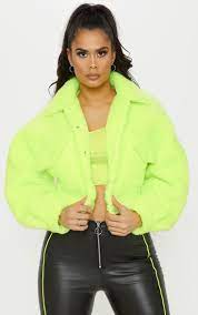 Neon Green Newest Color Trend Fashionactivation Coats Jackets Women Fashion Unisex Clothing