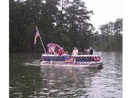 Pontoon boat 4th of july decorations. Boat Parade Goes On Despite Rain