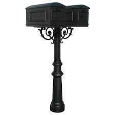 Whitehall mailbox cast aluminum post mount mail box are you waiting for a love letter? Hanford Double Mailbox Post System Qualarc