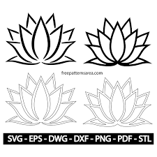 Free Free 74 Lotus Flower Outline Svg SVG PNG EPS DXF File