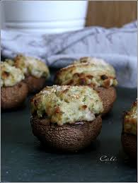 Champignons Farcis Au Fromage Frais Jambon Vanille Poivre Rose Champignons Farcis Champignons Farcis Au Fromage Alimentation