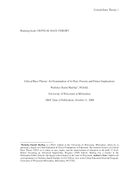 Critical race theory (crt) begins from the assumption that racism is built into all of america's institutions. Https Files Eric Ed Gov Fulltext Ed506735 Pdf