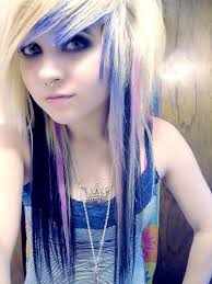 She is busy bringing up her little brother, marc, and has an intense relationship with her father, christian. Scene Girl With Blonde Hair With Black Blue Pink Highlights Blonde Scene Hair Scene Hair Long Scene Hair
