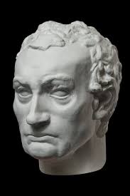 Copia in Gesso Dell'antica Statua Bianca Del Busto Di Venus Sulla Sedia Con  La Faccia Di Donna Gesso Di Sfondo Nero. La Fotografia Stock