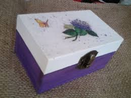 Little Purple Wooden Box Wooden Boxes Decorative Boxes Box