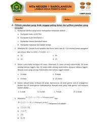 Untuk membantu menemukan jawaban yang tepat berikut ini kami bagikan alternatif kunci jawaban soal yang terdapat pada halaman 29, 32, 33, 34. Lkpd Mtk Himpunan Siti Fatimah Mts N 1 Sarolangun Worksheet