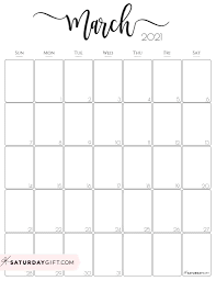 March 2021 calendar is a plain printable calendar. Cute Free Printable March 2021 Calendar Saturdaygift