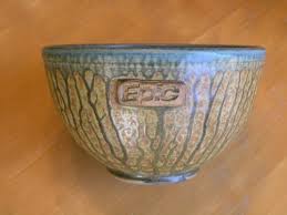 Vtg MCM Melvin Casper Merritt Island Pottery Studio Bowls Sake Signed Drip  Glaze