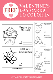 Plus, it's an easy way to celebrate each season or special holidays. Free Valentine S Day Cards To Color In Lemon Kiwi Designs