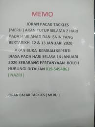 8) beli di atas risiko sendiri. Joran Pacak Tackles Meru A Twitter Assalamualaikum Dan Selamat Sejahtera Joran Pacak Meru Akan Ditutup Selama 2 Hari 12 13 01 2020 Dan Akan Dibuka Kembali Seperti Biasa Pada 14 01 2020 Jam 10am Sebarang Kesulitan Amat