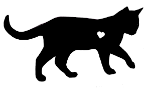 52 dog clipart black and white vector / images. Black Cat With Heart Silhouette Clip Art Cat Clipart Black Cat Silhouette Cat Silhouette