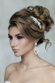 Diamond Hairpiece Curly Updo Wedding Hairstyle Wedding Hairstyles With Veil Diy Hair Pieces Wedding Hairstyles Updo