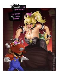 mario, bowsette, and bowser (mario and 1 more) drawn by hard-degenerate |  Danbooru