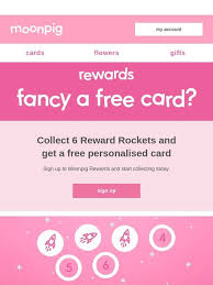 Choose from hundreds of beautiful fonts to use on your card and don't be afraid to use more than one! Moonpig Fancy A Free Card Milled