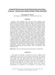 Check spelling or type a new query. Pdf Kompetensi Dan Independensi Akuntan Publik Refleksi Hasil Penelitian Empiris