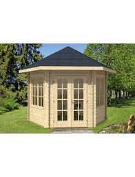 Gardener blockbohlenhaus »sydney 1«, bxt: Skanholz Gartenhaus Sechseckig Bxt 350 X 373 Cm Inkl Dacheindeckung Hagebau De