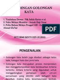 1 kelompok orang atau kelompok bangsa tertentu; Perbandingan Golongan Kata