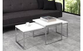 Ensemble pascale canapé, table basse et table d'appoint. Table Basse Blanche Ensemble De Table Basse Et Table D Appoint Co