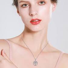 Sterling Silber Baum des Lebens & keltischen Knoten Anhänger Halskette