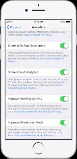 Share Analytics Diagnostics And Usage Information With Apple Apple Support