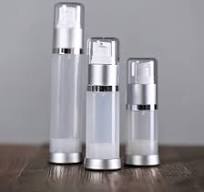 15g 20g 25g 30g 35g White Airless Bottle with Silver Base ...