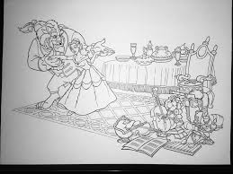 33 beauty and the beast printable coloring pages for kids. Disney Beauty The Beast Coloring Book Disneyana Contemporary 1968 Now