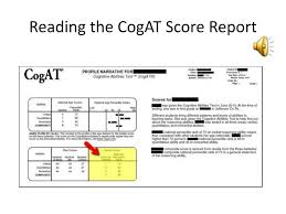 ppt reading the cogat report a parents guide powerpoint