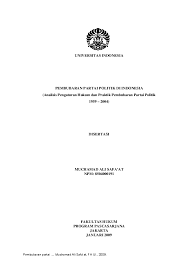 3) nama institusi konsisten dan ditulis lengkap, menuliskan asal negara. Pdf Pembubaran Partai Politik Arief Poyuono Academia Edu